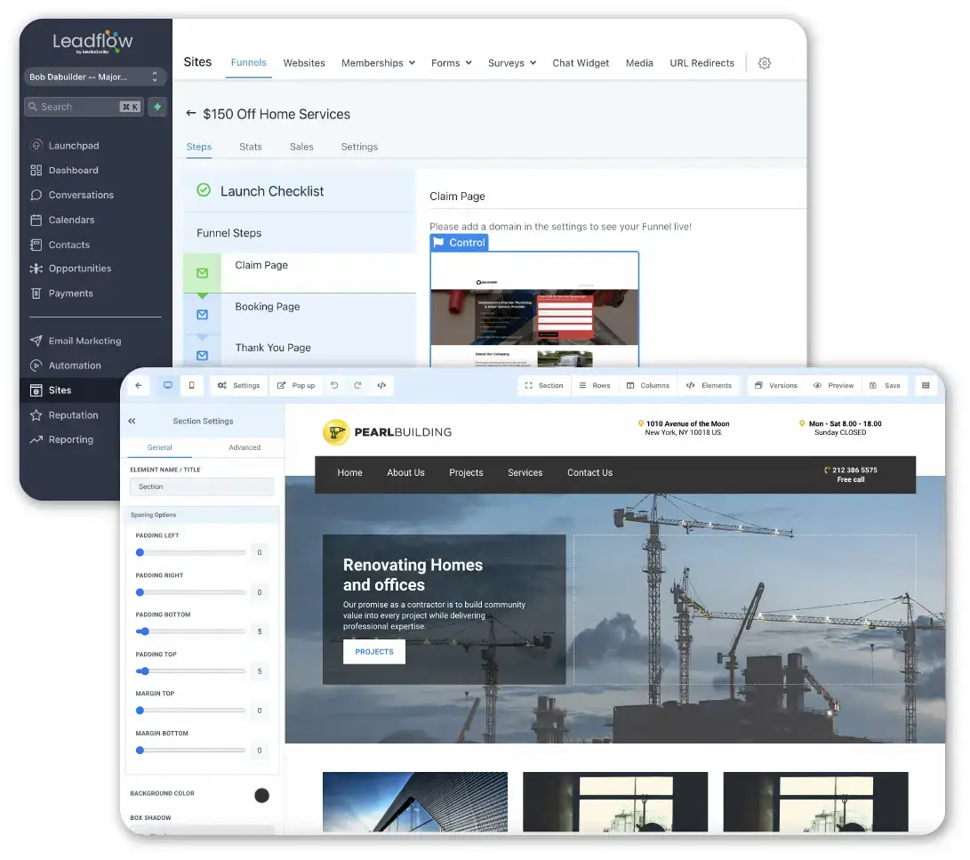 website builder V2 website builder