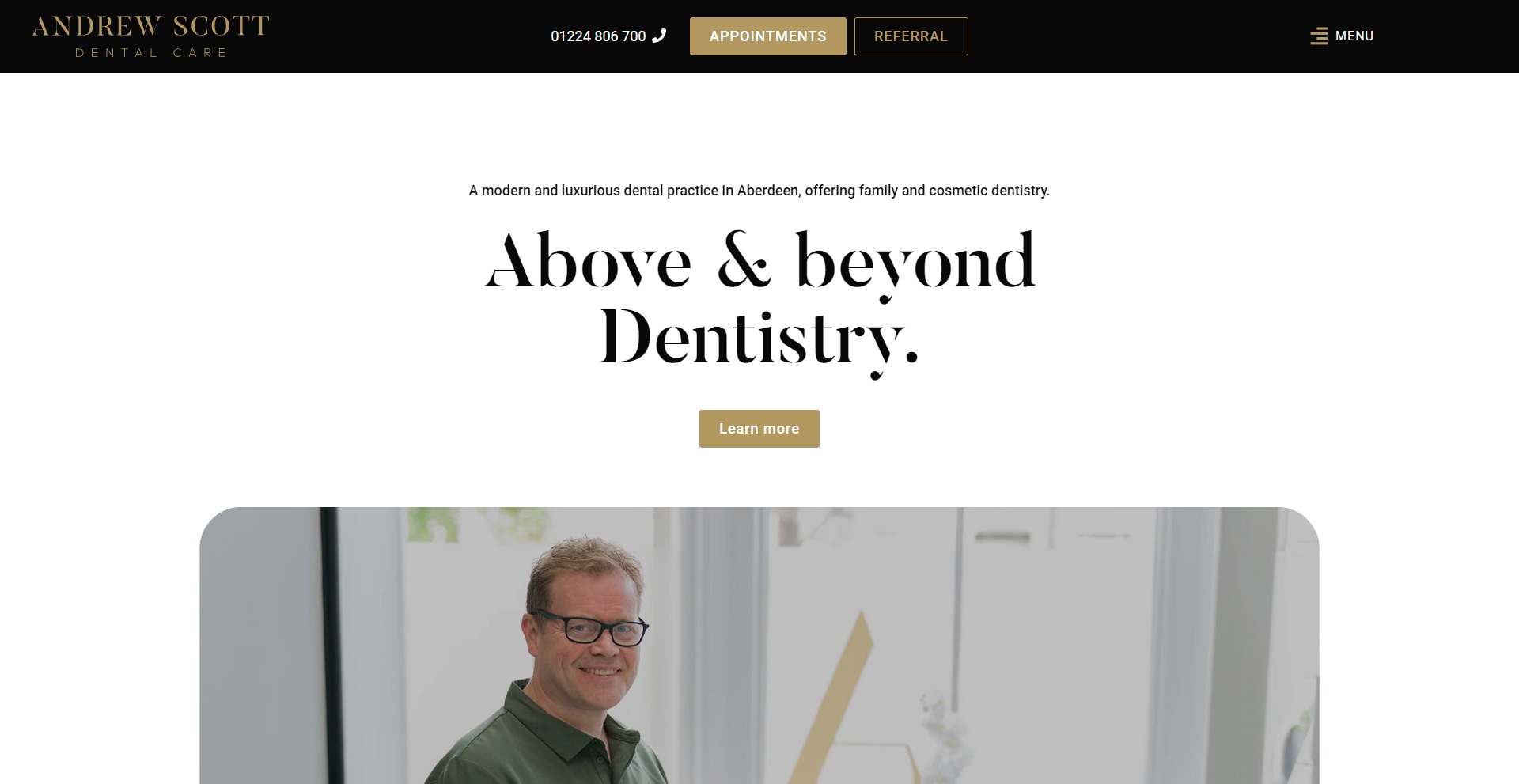 site Rescue for Andrew Scott Dental Care Aberdeen site Design