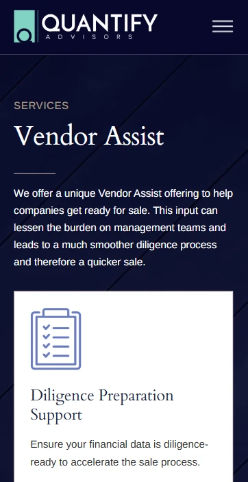 financial advisor mobile website