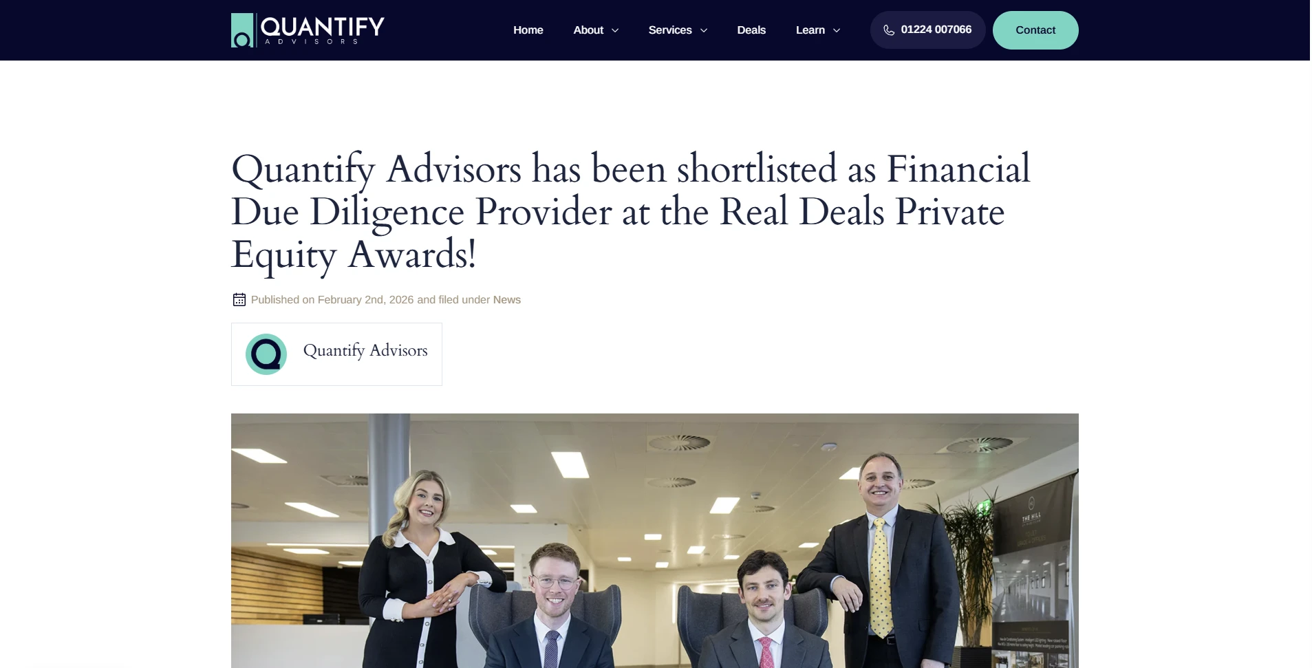 quantify advisors single post design